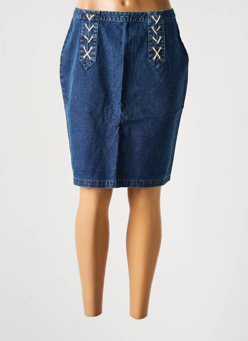 Jupe mi-longue bleu TEDDY SMITH pour femme