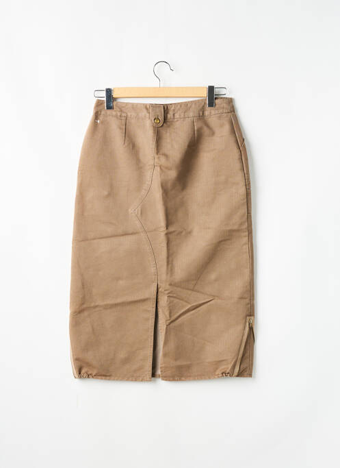 Jupe mi-longue marron BE YOU K pour femme