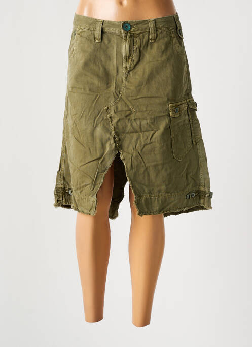 Jupe mi-longue vert LOIS pour femme