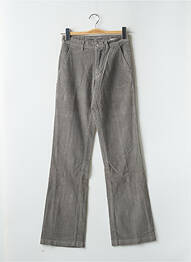 Pantalon droit fermeture zippée sous rabat boutonné taille normale gris FREEMAN T.PORTER femme