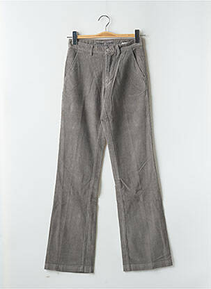 Pantalon droit fermeture zippée sous rabat boutonné taille normale gris FREEMAN T.PORTER femme