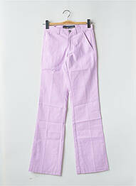 Pantalon flare taille à pinces taille haute violet FREEMAN T.PORTER femme
