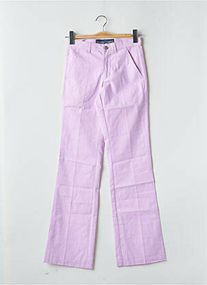 Pantalon flare taille à pinces taille haute violet FREEMAN T.PORTER femme