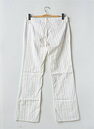 Pantalon droit tissage popeline taille normale blanc FREEMAN T.PORTER femme