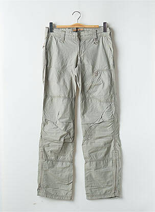 Pantalon droit tissage popeline taille normale vert FREEMAN T.PORTER femme