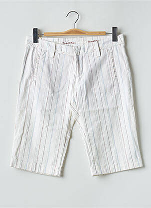 Bermuda taille à pinces taille normale blanc FREEMAN T.PORTER femme