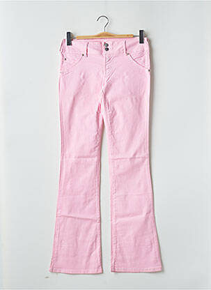 Pantalon flare stretch taille basse rose CIMARRON femme