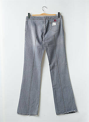 Jeans bootcut fermeture zippée sous rabat scratché taille basse gris CIMARRON femme