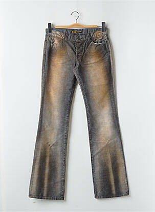 Pantalon droit stretch taille basse gris RWD femme