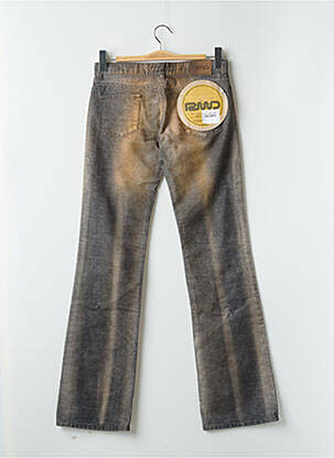 Pantalon droit stretch taille basse gris RWD femme