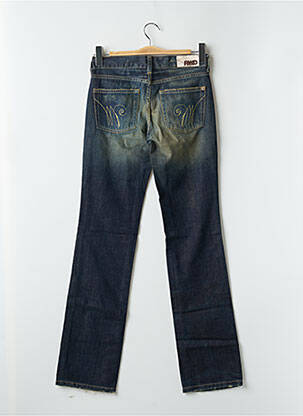 Jeans coupe droite effet usé délavé taille normale bleu RWD femme