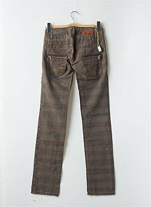 Pantalon slim taille basse taille basse marron RWD femme