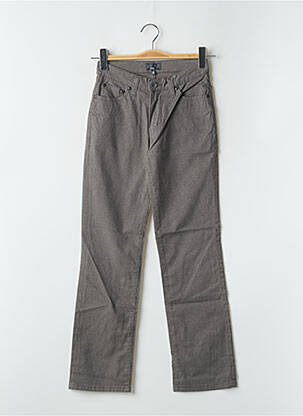 Pantalon droit stretch taille haute gris RWD femme
