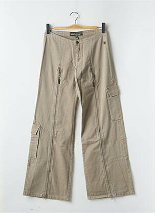 Pantalon cargo tissage popeline taille normale vert RWD femme