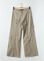 Pantalon cargo tissage popeline taille normale vert RWD femme