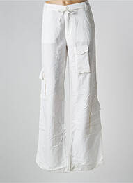 Pantalon cargo coupe droite taille normale blanc SCHOOL RAG femme