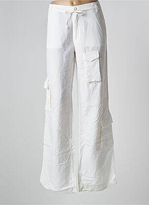 Pantalon cargo coupe droite taille normale blanc SCHOOL RAG femme