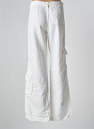 Pantalon cargo coupe droite taille normale blanc SCHOOL RAG femme