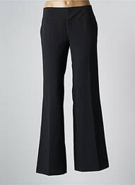Pantalon flare fermeture zippée sous rabat avec crochet taille basse noir SCHOOL RAG femme