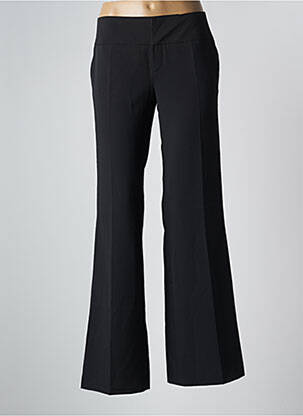 Pantalon flare fermeture zippée sous rabat avec crochet taille basse noir SCHOOL RAG femme