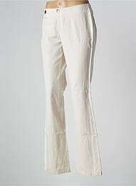 Pantalon flare taille à pinces taille haute beige SCHOOL RAG femme