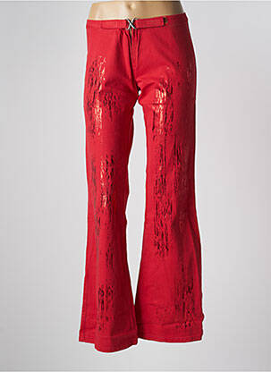 Pantalon flare stretch rouge SCHOOL RAG femme