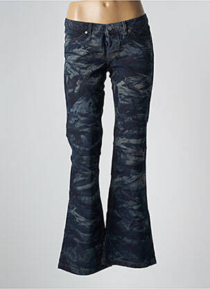 Jean coupe flare stretch taille basse bleu SCHOOL RAG femme