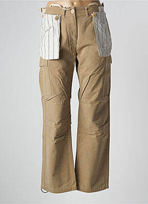 Pantalon cargo coupe droite taille normale marron SCHOOL RAG femme