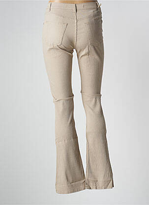 Pantalon flare stretch taille haute beige SCHOOL RAG femme