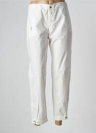 Pantalon 7/8 tissage popeline taille normale beige SCHOOL RAG femme