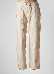 Pantalon droit tissage popeline taille normale beige SCHOOL RAG femme