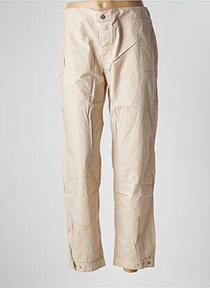 Pantalon droit tissage popeline taille normale beige SCHOOL RAG femme