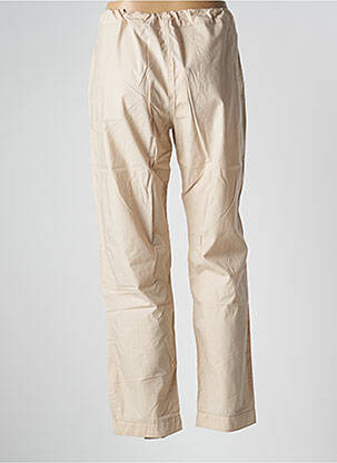 Pantalon droit tissage popeline taille normale beige SCHOOL RAG femme