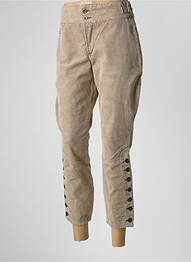 Pantalon 7/8 stretch taille normale beige SCHOOL RAG femme