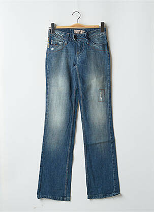 Jeans skinny effet usé délavé taille basse bleu SCHOOL RAG femme
