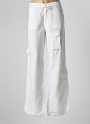 Pantalon cargo blanc SCHOOL RAG pour femme seconde vue