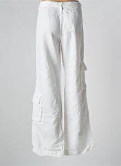 Pantalon cargo blanc SCHOOL RAG pour femme seconde vue