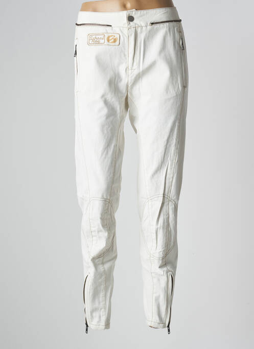 Pantalon slim beige SCHOOL RAG pour femme