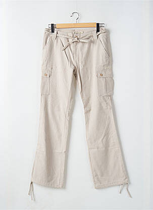 Pantalon cargo poches beige TEDDY SMITH femme