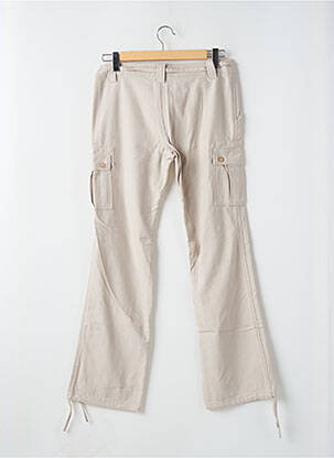 Pantalon cargo poches beige TEDDY SMITH femme