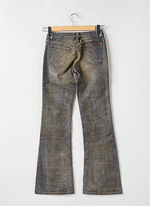 Pantalon droit fermeture zippée sous rabat boutonné gris TEDDY SMITH femme