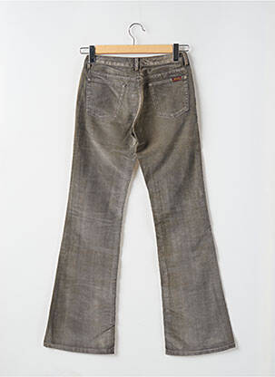 Pantalon droit fermeture zippée sous rabat boutonné gris TEDDY SMITH femme