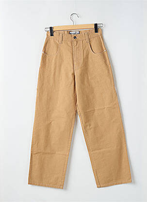 Pantalon droit fermeture zippée sous rabat boutonné beige TEDDY SMITH femme