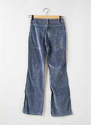 Pantalon droit fermeture zippée sous rabat boutonné bleu TEDDY SMITH femme