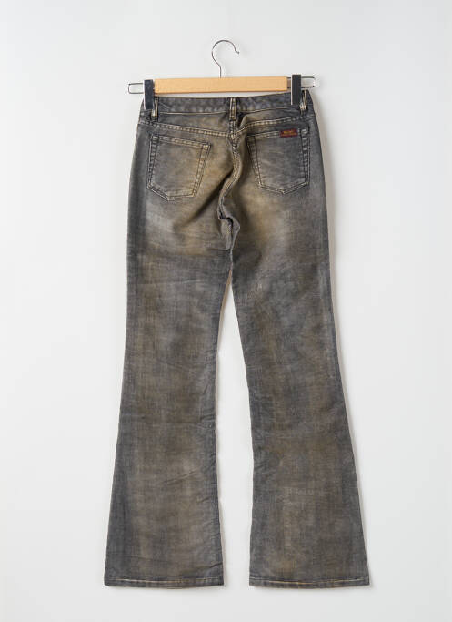 Pantalon droit fermeture zippée sous rabat boutonné gris TEDDY SMITH femme