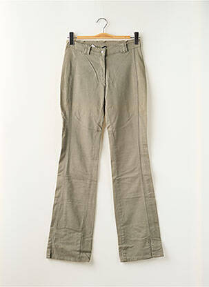 Pantalon droit stretch taille normale vert DDP femme