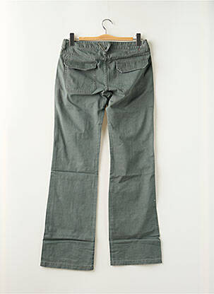 Pantalon droit tissage popeline taille normale vert 55 DSL femme