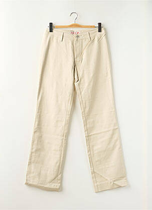 Pantalon droit tissage popeline taille normale beige DICKIES femme