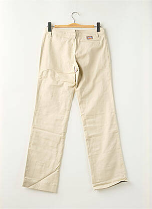 Pantalon droit tissage popeline taille normale beige DICKIES femme