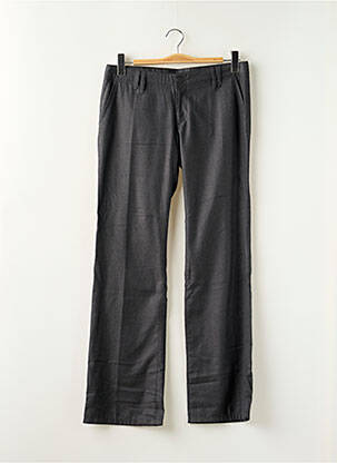 Pantalon droit fermeture zippée sous rabat boutonné taille normale gris FREEMAN T.PORTER femme